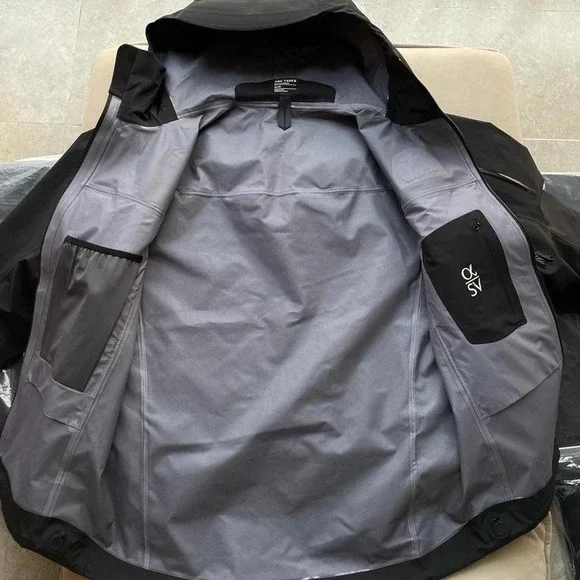 Arc'teryx Alpha SV Gore-Tex Pro Jacket Black Waterproof Shell Hooded Size L - Picture 4 of 6